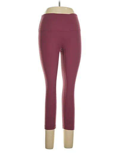 Pre-owned Yogalicious Active Pants In Burgundy