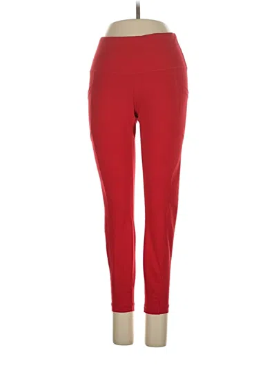 Pre-owned Yogalicious Active Pants In Red