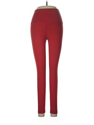 Pre-owned Yogalicious Active Pants In Red