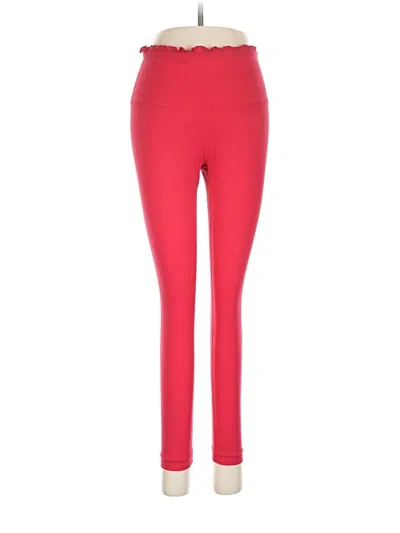 Pre-owned Yogalicious Active Pants In Red