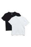 Yogalicious Airlite 2-pack Cotton Blend Crewneck T-shirts In Black