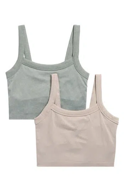 Yogalicious Anette 2-pack Seamless Stone Wash Crop Tanks