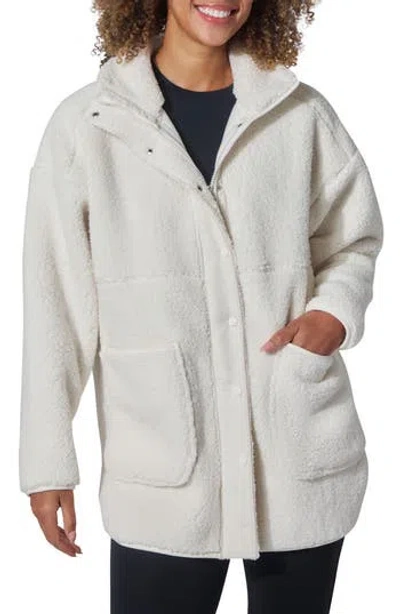 Yogalicious Arctic Avenue Faux Shearling Jacket In White