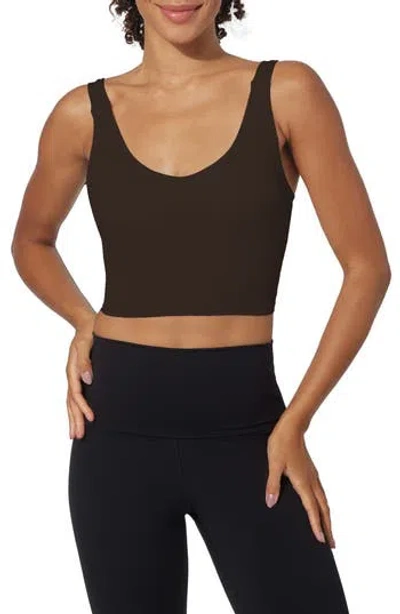 Yogalicious Assorted 2-pack Alamo Rib Seamless Sports Bras In Brown
