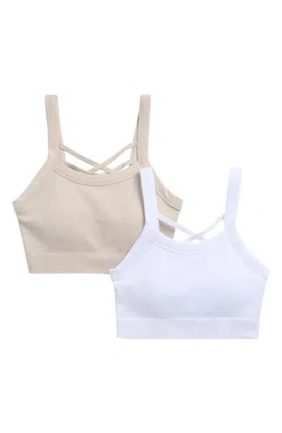 Yogalicious Assorted 2-pack Claire Seamless Sports Bra In White