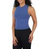 Yogalicious Assorted 3-pack Melissa Airlite Mock Neck Crop Sleeveless Tops In Micro Chip/gray Blue/black