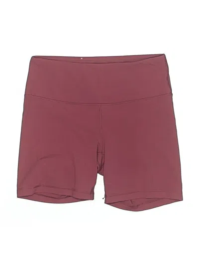 Pre-owned Yogalicious Athletic Shorts In Burgundy