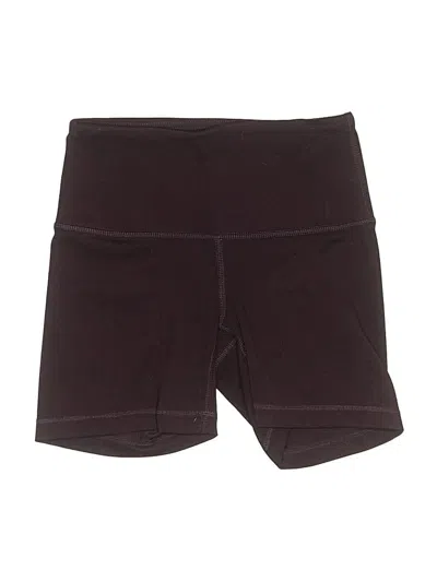 Pre-owned Yogalicious Athletic Shorts In Burgundy