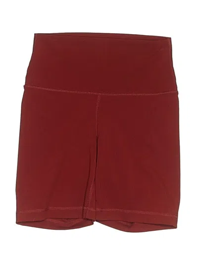 Pre-owned Yogalicious Athletic Shorts In Burgundy