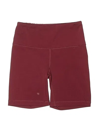 Pre-owned Yogalicious Athletic Shorts In Burgundy