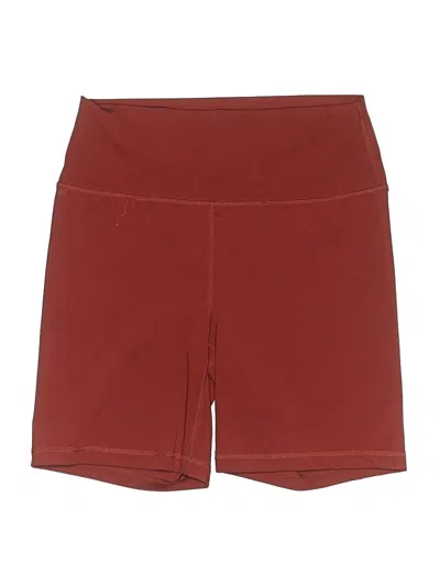 Pre-owned Yogalicious Athletic Shorts In Burgundy