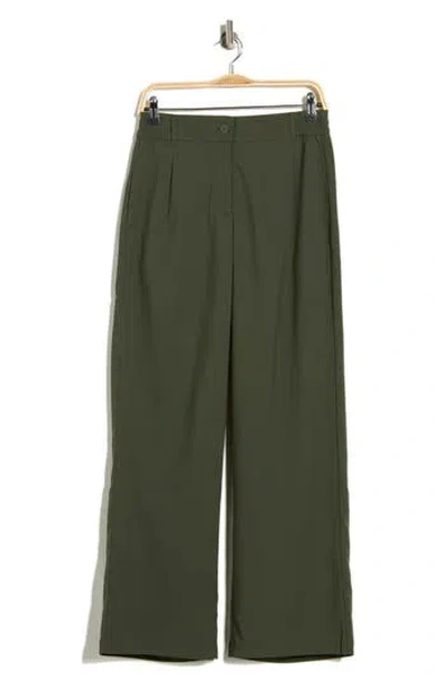 Yogalicious Belmont Wide Leg Pants In Green