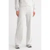 Yogalicious Brushed French Terry Endless High Waist Wide Leg Pants In Gray