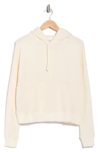 Yogalicious Brushed Waffle Knit Hoodie In Neutral