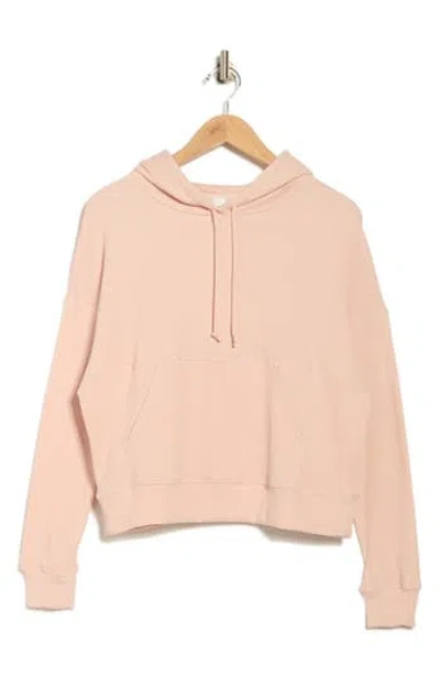 Yogalicious Brushed Waffle Knit Hoodie In Neutral