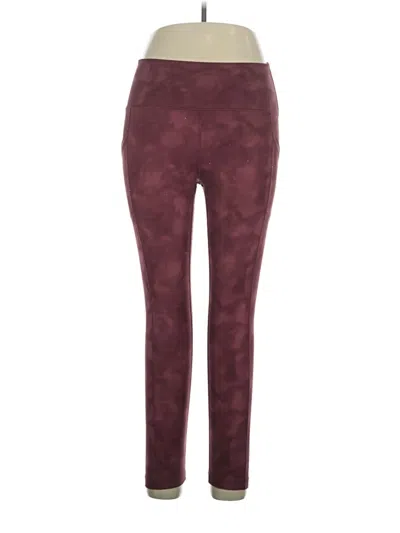 Pre-owned Yogalicious Casual Pants In Burgundy