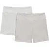 Yogalicious Cationic Assorted 2-pack Jersey Micro Shorts In Gray