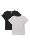 Yogalicious Cationic Bare Essence 2-pack Jersey T-shirts In Black