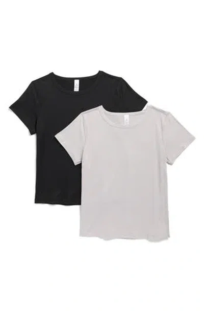 Yogalicious Cationic Bare Essence 2-pack Jersey T-shirts In Black
