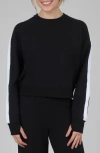 Yogalicious Cloud Plush Meet & Greet Sweatshirt & Pants 2-piece Set In Black
