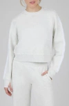 Yogalicious Cloud Plush Meet & Greet Sweatshirt & Pants 2-piece Set In Heather Light Grey