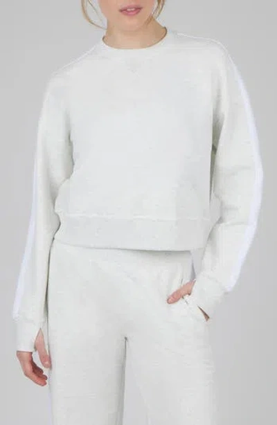 Yogalicious Cloud Plush Meet & Greet Sweatshirt & Pants 2-piece Set In Heather Light Grey