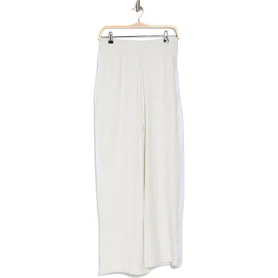 Yogalicious Cloud Plush Sanctuary Wide Leg Pants In Heather Light Grey