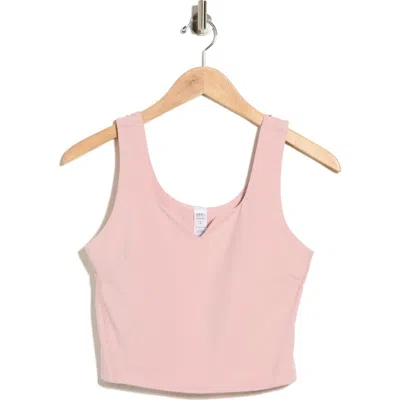 Yogalicious Cloud Skin Aura Lia Crop Tank In Blush Silk