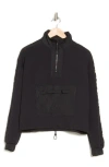 Yogalicious Divergent Scuba Half Zip Jacket In Black
