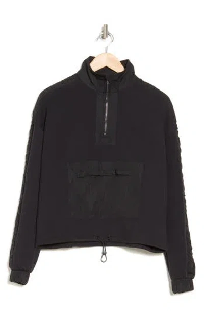 Yogalicious Divergent Scuba Half Zip Jacket In Black