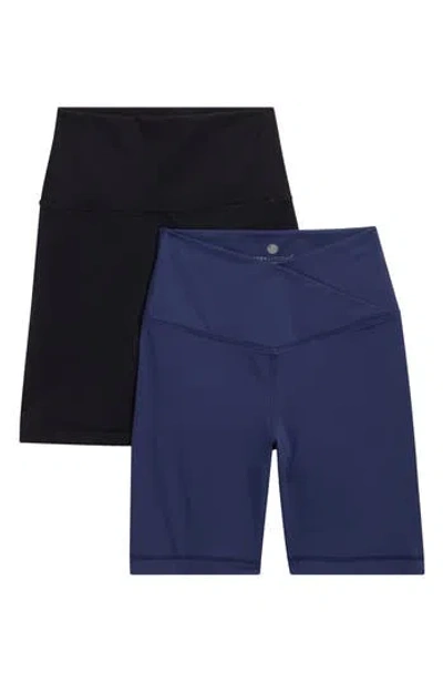 Yogalicious Eclipse Crossover Waistband Yoga Shorts