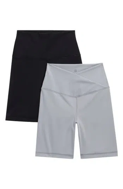 Yogalicious Eclipse Crossover Waistband Yoga Shorts