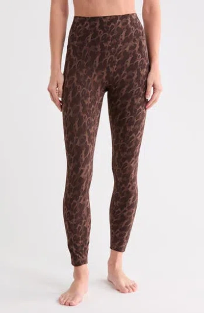 Yogalicious Everyday Flex High Waist Ankle Leggings In Phantom Leopard Bracken