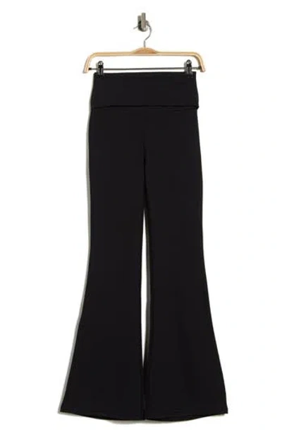 Yogalicious Florence Lux High Waist Flare Leggings In Black