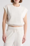 Yogalicious Free Flow Scuba Crop Top In Heather.seaside Sand