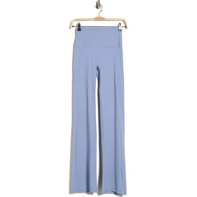 Yogalicious Glendale Cloud Skin High Waist Flare Leg Pocket Pants In Cloud Mist