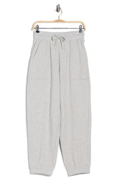 Yogalicious High Rise Washed Terry Joggers In Gray