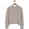 Yogalicious High Society Scuba Crop Sweatshirt In Gray