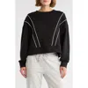 Yogalicious High Society Scuba Crop Sweatshirt In Black