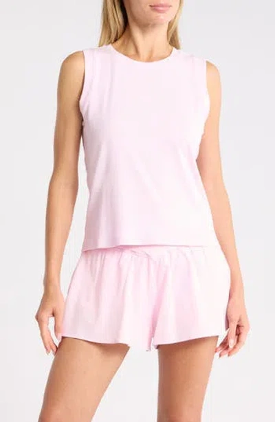 Yogalicious Jinx Heavenly Ribbed Tank In Pink