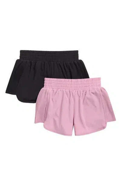 Yogalicious Kids' 2-pack Dahliana Performance Shorts In Multi