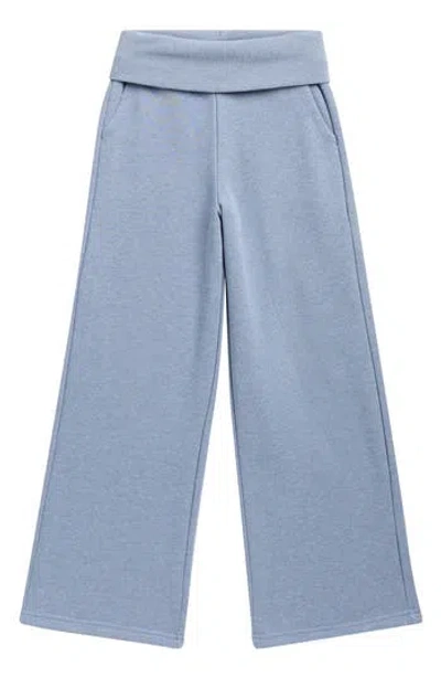 Yogalicious Kids' Basic Wide Leg Pants In Blue