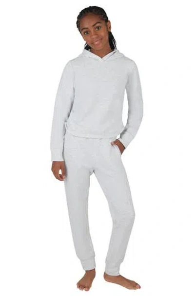 Yogalicious Kids' Brushed Terry Hoodie & Joggers Set In Heather Grey