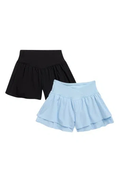 Yogalicious Kids' Lightstreme Tiered Shorts In Blue