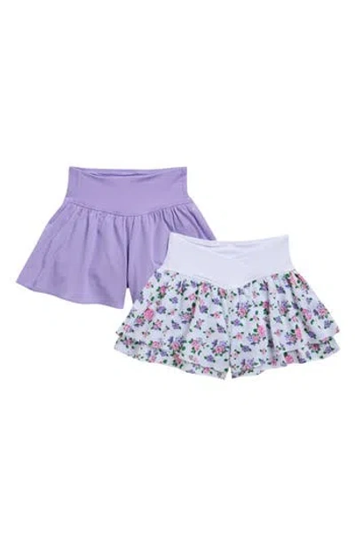 Yogalicious Kids' Lightstreme Tiered Shorts In Purple