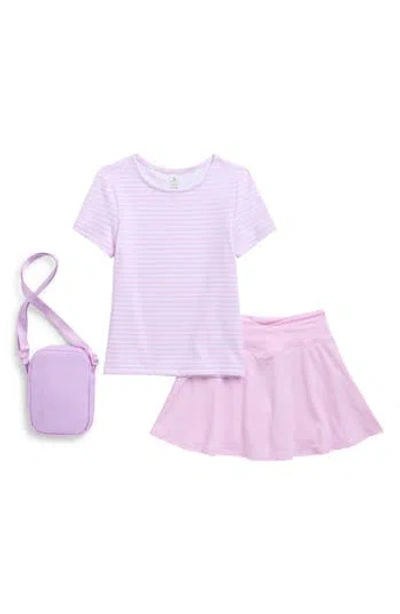 Yogalicious Kids' Lux Bloom T-shirt, Skirt & Crossbody Bag Set In Multi