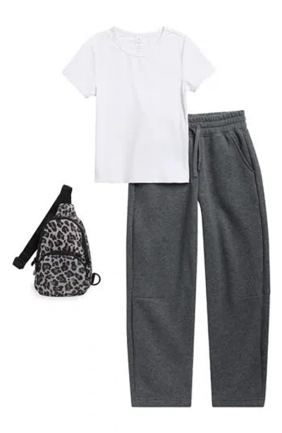 Yogalicious Kids' Mabel T-shirt, Joggers & Mini Backpack 3-piece Set In Multi