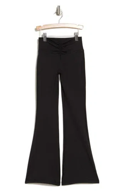 Yogalicious Kids' Ruched Flare Pants In Black