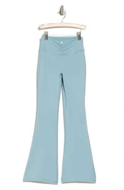Yogalicious Kids' Ruched Flare Pants In Blue