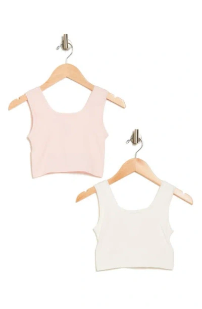 Yogalicious Kids' Seamless Bonnie 2-pack Assorted Tanks In Pink